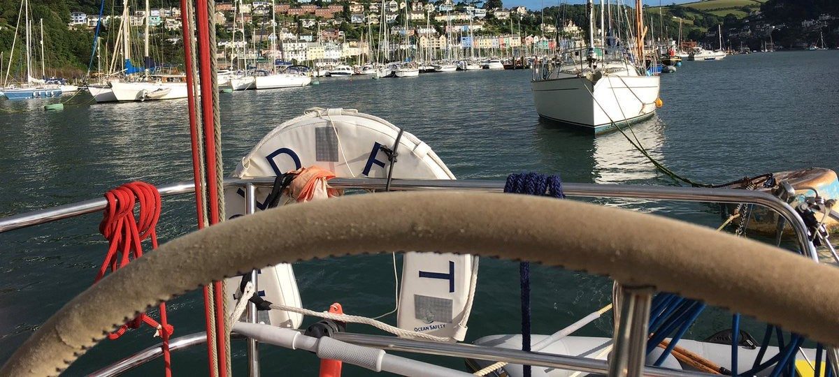 Marine Leather Steering Wheel / Helm Cover