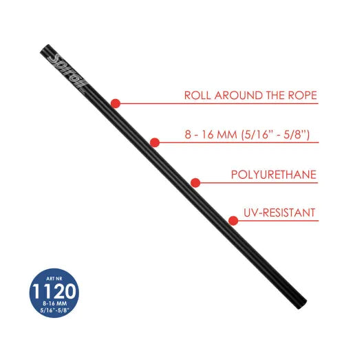 Spiroll Chafe Protection for Lines | Medium Black