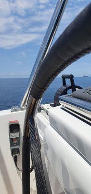 Custom Made Italian Calf Leather Yacht Steering Wheel / Helm Covers for 22mm Wheel Tube