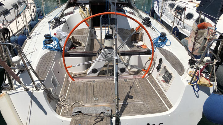 Custom Made Italian Calf Leather Yacht Steering Wheel / Helm Covers for 22mm Wheel Tube