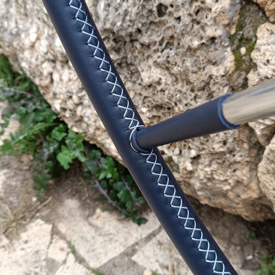 Custom Made Italian Calf Leather Yacht Steering Wheel / Helm Covers for 22mm Wheel Tube